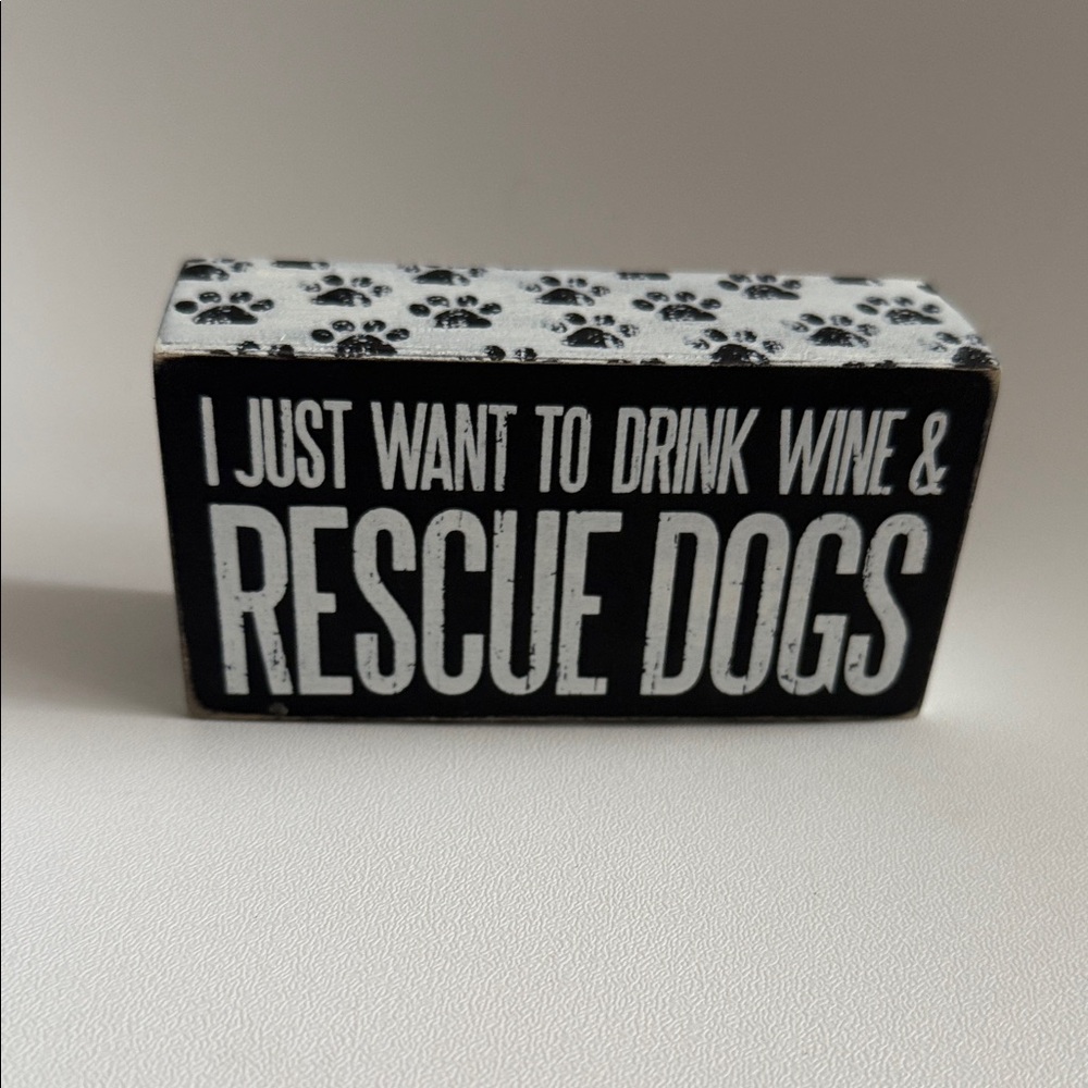 David and Young blue ball cap. Black and White Dog Rescue Sign bundle